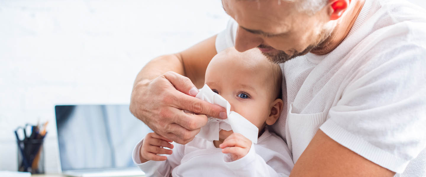 Baby Sem is altijd verkouden